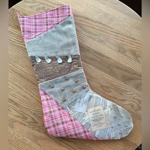 Handcrafted large ornate Christmas stocking NEW